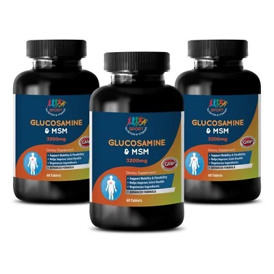 Soporte óseo y articular - GLUCOSAMINA & MSM 3200mg - potente fórmula antioxidante 3 Foto 1 de 4