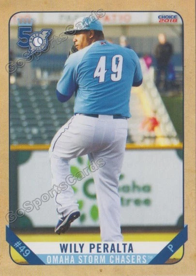 2018 Omaha Royals Wily Peralta RC Rookie Kansas City Royals - Image 1 of 1