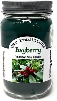 Bayberry - Pure Soy Candle - Hand Poured In Mason Jar - SHIPS FREE - Image 1 of 2