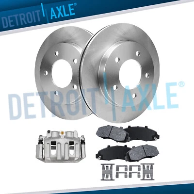 4WD Front Disc Rotors + Left Caliper & Brake Pads for 1997-2003 Ford F-150 5-Lug - Image 1 of 4