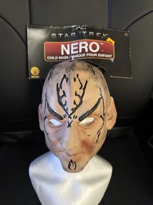Nero Vinyl Mask Star Trek Movie Halloween Child Costume Accessory New Old Stock - Image 1 of 4
