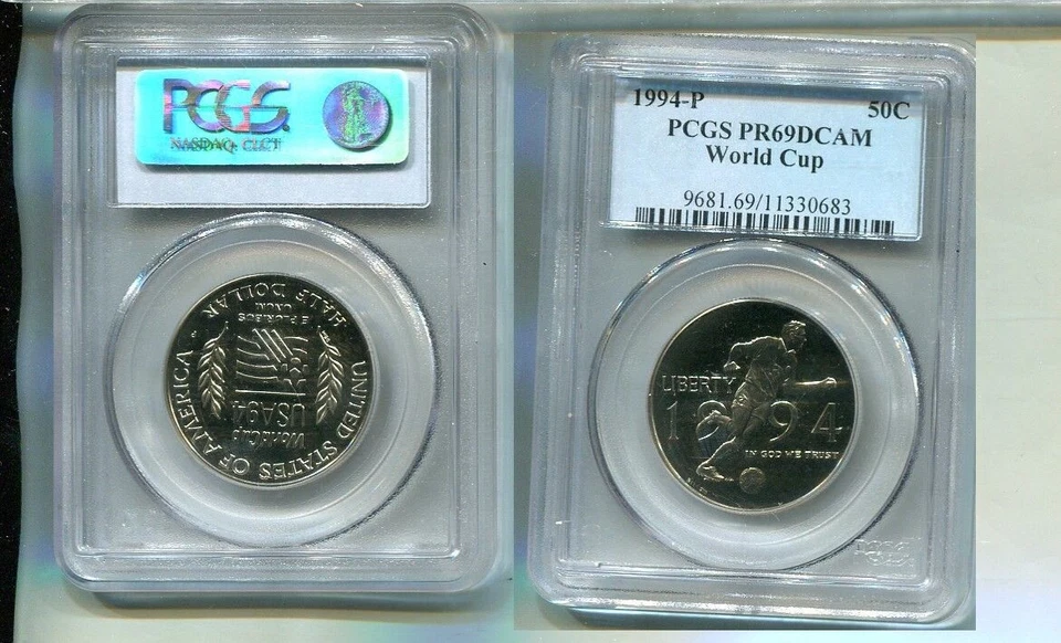 1994 P WORLD CUP COMMEMORATIVE HALF DOLLAR PCGS PRS69 8313S - Image 1 of 1
