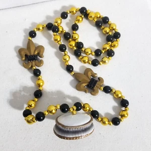 Mardi Gras Bead Superdome 20" Specialty Necklace New Orleans Saints NFL Carnival - Picture 1 of 9