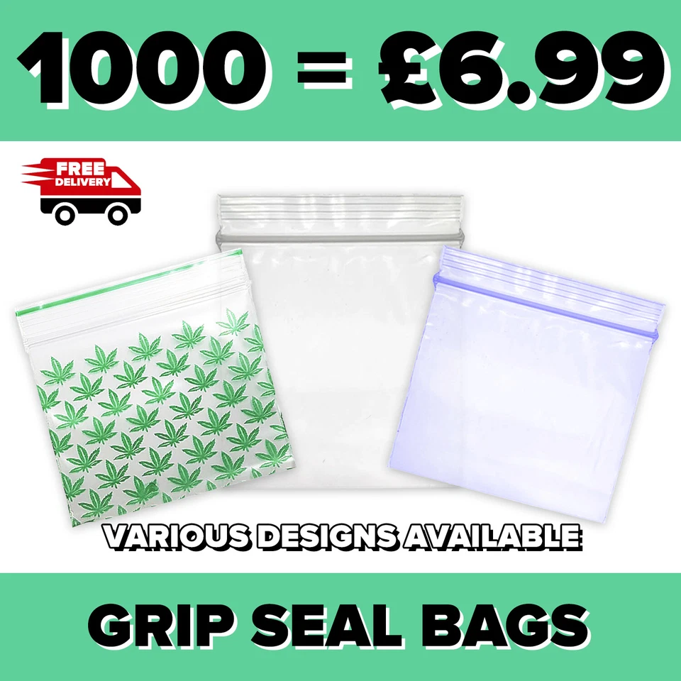 Grip Seal Bags plastic bags resealable plastic bags clear bags 50x50 1000/Box - Image 1 of 1