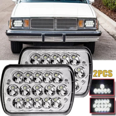 Pair For Chevy El Camino 1978-1981 Truck 7X6" inch LED Headlights High/Low Beam Foto 1 de 4