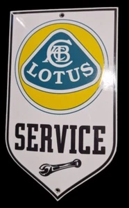 LOTUS SERVICE. PORZELLAN EMAILLE / EMAILLE SCHILD, SCHILD, TELLER RETRO!! - Bild 1 von 2