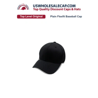 Boné de beisebol Top Level 4350 District Plain novo em folha com ajuste flexível nas costas P/M G/XL - Imagem 1 de 4