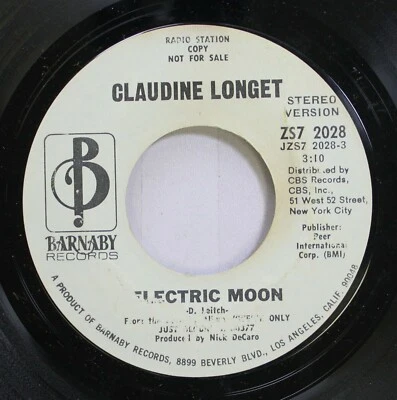 Pop Promo Nm! 45 Claudine Longet - Electric Moon / Electric Moon On Barnaby Reco - Image 1 of 2