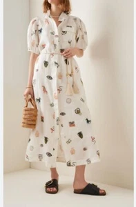 Vestido Camisa ALEMAIS Talla 8 AUS 4 US Hera Midi Lino Nuevo con Etiquetas - Imagen 1 de 17