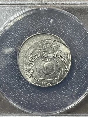 15% OFF CENTER 1999-P Georgia State Quarter ANACS AU58 (FREE SHIPPING!) - Image 1 of 4