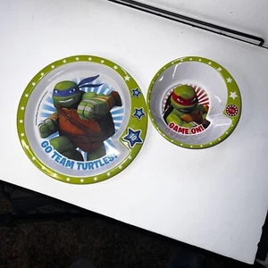 Teenage Mutant Ninja Turtles Kunststoff Schüssel und Teller Set - Bild 1 von 3