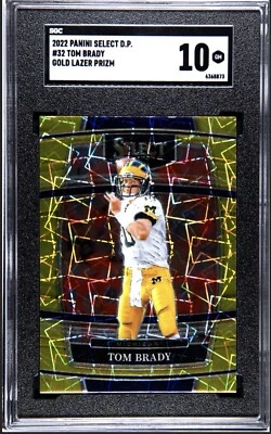 Tom Brady #32 2022 Panini Select D.P. Gold Lazer SGC 10 GEM - Image 1 of 2