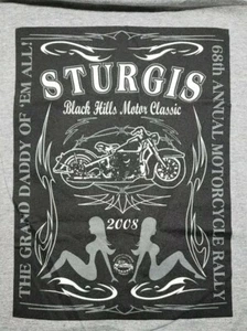 2008 Sturgis Black Hills Motor Classic Large grau T-Shirt  - Bild 1 von 10