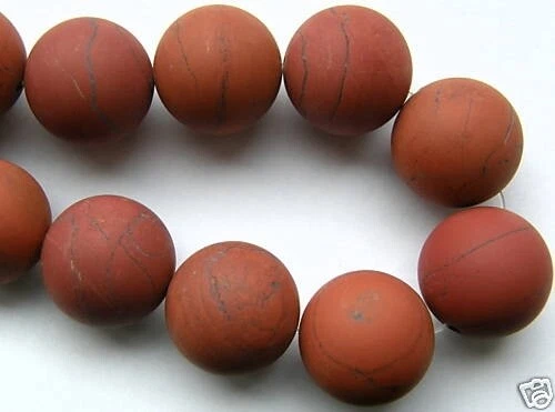 S5-06 - 18 MM ROTER JASPIS KUGELN STRANG MATT - Bild 1 von 1