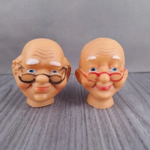 Cabezas de muñeca vintage de abuelo y abuela para hacer accesorios artesanales - Imagen 1 de 6