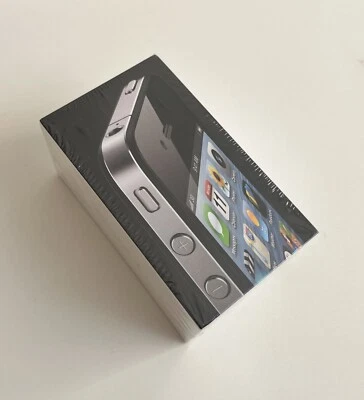 New Sealed Old Stock Apple iPhone 4 8gb 4th Generation Black UK Model Rare iOS 6 - Image 1 of 4