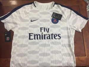 AUTHENTIC NIKE Paris St. Germain F.C 2017 Jersey MEN XL 854579-101 A2 Retail $60 - Picture 1 of 4