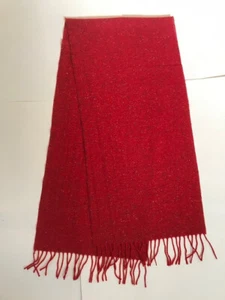 NEW USA MADE RED WOOL SCARF WITH TINY SPECS - Picture 1 of 2