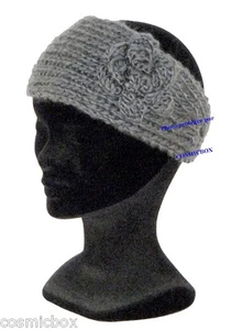 BANDEAU femme hiver gris clair uni TAILLE UNIQUE chapeau bonnet woman grey hat - Picture 1 of 3