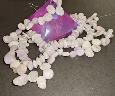 99g Kunzite Pink nuggets & drops NOS Gemstone bead craft loose - Image 1 of 4