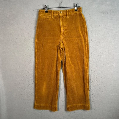 Pantalones cortos de pana Madewell para mujer talla 25 ajustados Emmett de pierna ancha marrón mostaza Foto 1 de 4