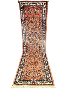 Alfombra oriental anudada a mano Sarough Louvre única 295x85 cm rug carpet corredor - Imagen 1 de 24