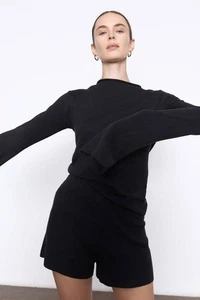 Pantalones Cortos St Agni Mezcla de Algodón Cáñamo Spencer Negros Talla XS - Imagen 1 de 5