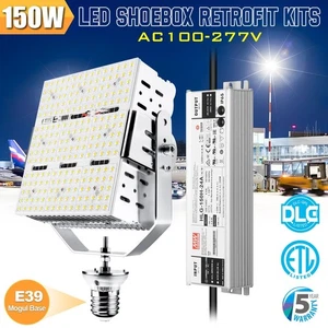 150W LED Shoebox Retrofit Kit 5000K (Input 100-277V) 21000LM E39 Base Outdoor - Picture 1 of 9