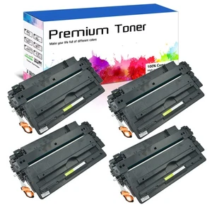 4 PACK Black CF214A 14A Toner for HP LaserJet Enterprise 700 MFP M725dn M712dn - Picture 1 of 23