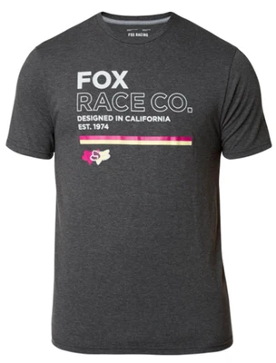 Fox Analog SS Tech Tee Heather Black Size M 24899-243-M - Image 1 of 4