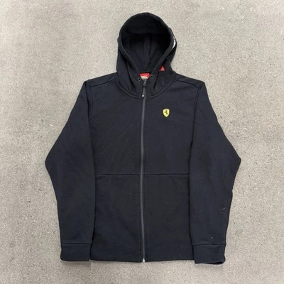 Men’s Ferrari F1 Full Zip Racing Hoodie Black Formula One Size XL - Image 1 of 4