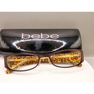 Vintage Bebe Peekaboo Tigress 53-18-135 Leopard Print Eyeglasses Frames - Picture 1 of 16