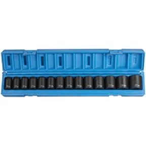 1/2" Drive 14 Piece Standard Metric Set 1412M GREY PNEUMATIC One Size Metal - Image 1 of 1