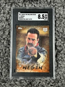 Rare Negan w/ Lucille 2017 Topps AMC The Walking Dead C-1 Insert Card 19/99 - Picture 1 of 2