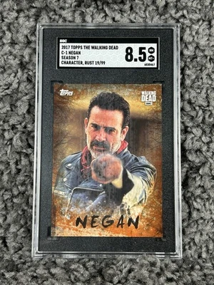 Rare Negan w/ Lucille 2017 Topps AMC The Walking Dead C-1 Insert Card 19/99 - Image 1 of 2