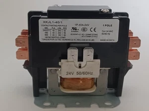 Bomba de calor aire acondicionado Contactor Single One 1 polo 40 amperios 24 voltios XKJL1-40/1 - Imagen 1 de 10