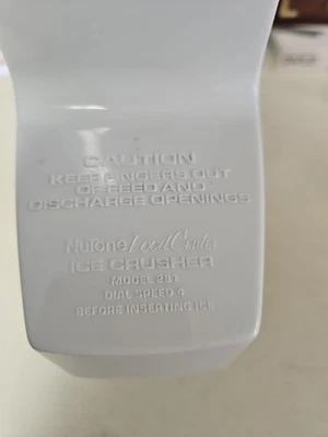 NuTone 281 Ice Crusher Attachment for Food Center With Plunger Vintage Clean - Image 1 of 4