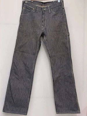 Pantalones de pintor Iron Heart W33 entrepierna 83 cm algodón rayas negras Foto 1 de 4