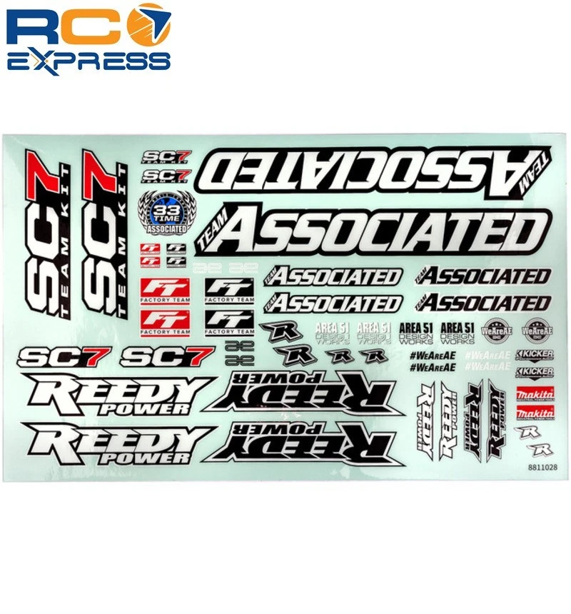 Associated RC10SC7 Decal Sheet ASC71224 - Image 1 of 1