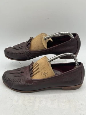 Zapatos informales mocasines sin cordones de cuero marrón Dexter Vibram para hombre talla 6,5 W Foto 1 de 4