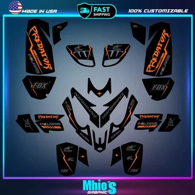 Polaris Predator 500 graphics full decals stickers kit atv - Image 1 of 4