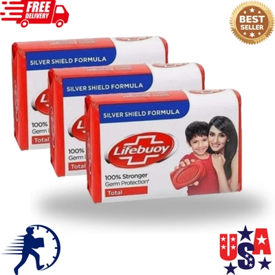 Paquete de 6 barras de jabón Lifebuoy Total 125 g/4,40 OZ cada una envío gratuito caducidad 2027 Foto 1 de 2