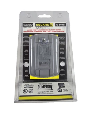 Square D FSG2J24M4CP 40-60PSI Water Pump Low Pressure Cut-Off Switch - Image 1 of 3