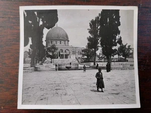 ISRAEL JERUSALEM OLD PHOTO 1912 OMAR MOSQUE MINI PHOTO TRAVEL ALBUM - Picture 1 of 3