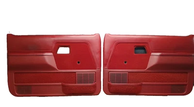 1989 91 Red Door Panels Pair Set Crank Down Windows Bronco II Ranger XLT Foto 1 de 4