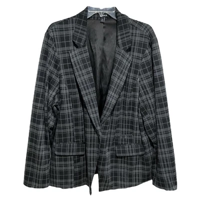 Blazer Torrid Plaid Studio Doble Tejido Talla 3X Gris Oficina Profesor Profesional Foto 1 de 4