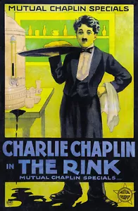 Póster de película de Charlie Chaplin The Rink (1916) 23,5x36 pulgadas - Imagen 1 de 1