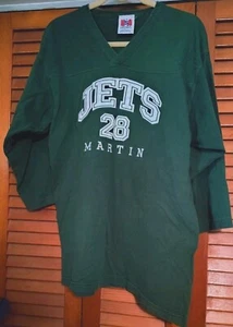 Curtis Martin New York Jets Football 1/4 Sleeve Women's Shirt Green Size Lg Used - Picture 1 of 7