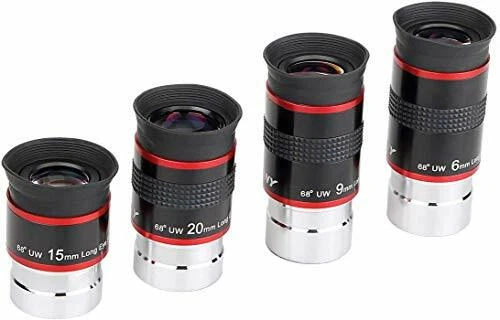 Svbony Oculare 1.25" Kit Oculare Telescopio 6/9/15/20mm Set Oculare (m5W) - Immagine 1 di 1