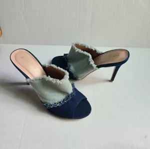 Sandalias de mezclilla Shoe Republic LA de tacón alto talla 10 - Imagen 1 de 6